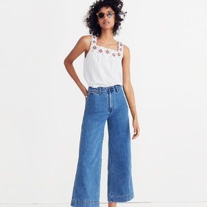Emmett Wide-Leg Crop Jeans in Rosalie Wash